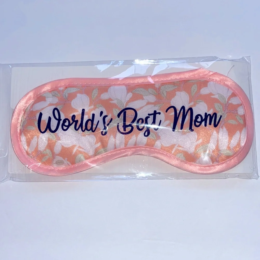 Peach colored eye mask
